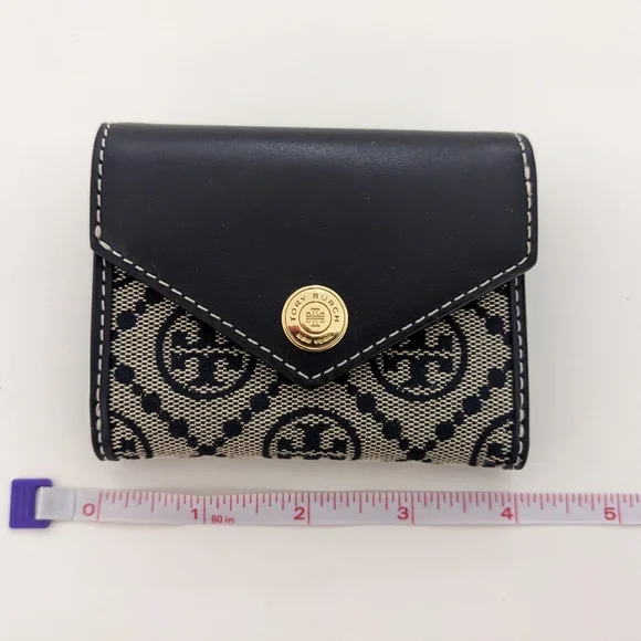 Tory Burch Black and Cream Wallet - Picture 7 of 14